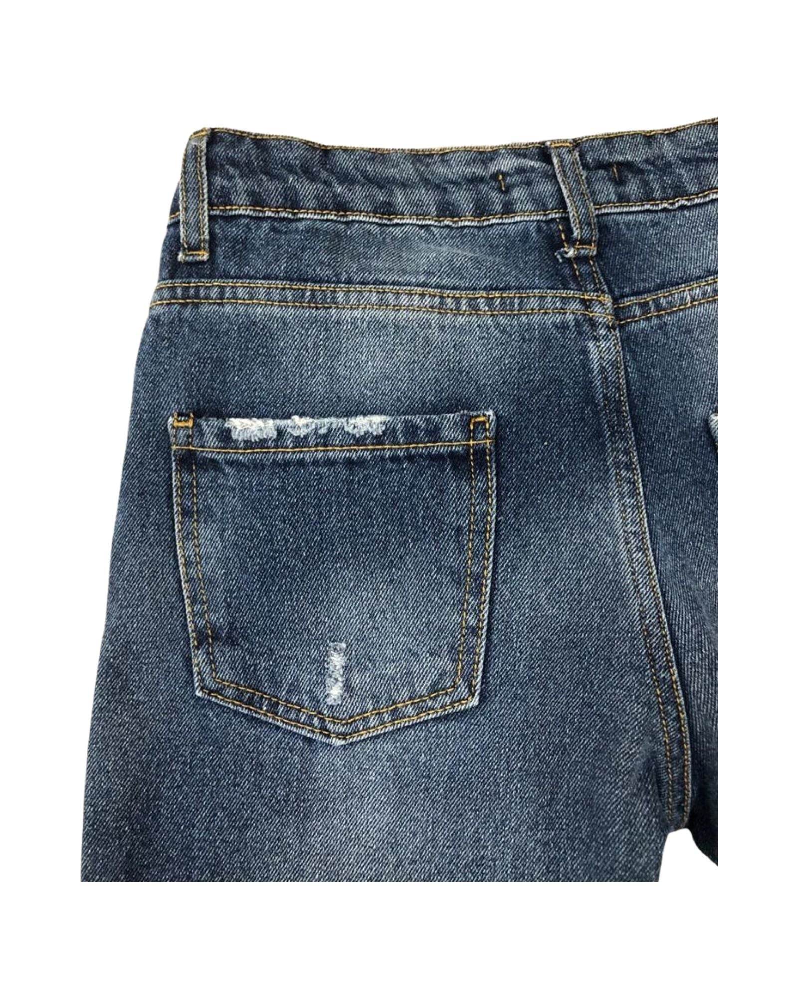 Jeans hot sale baggy strappati