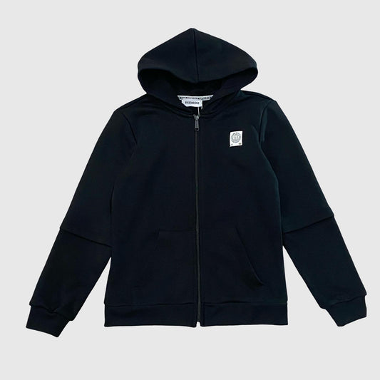 Felpa Bikkembergs Nera con Zip e Cappuccio
