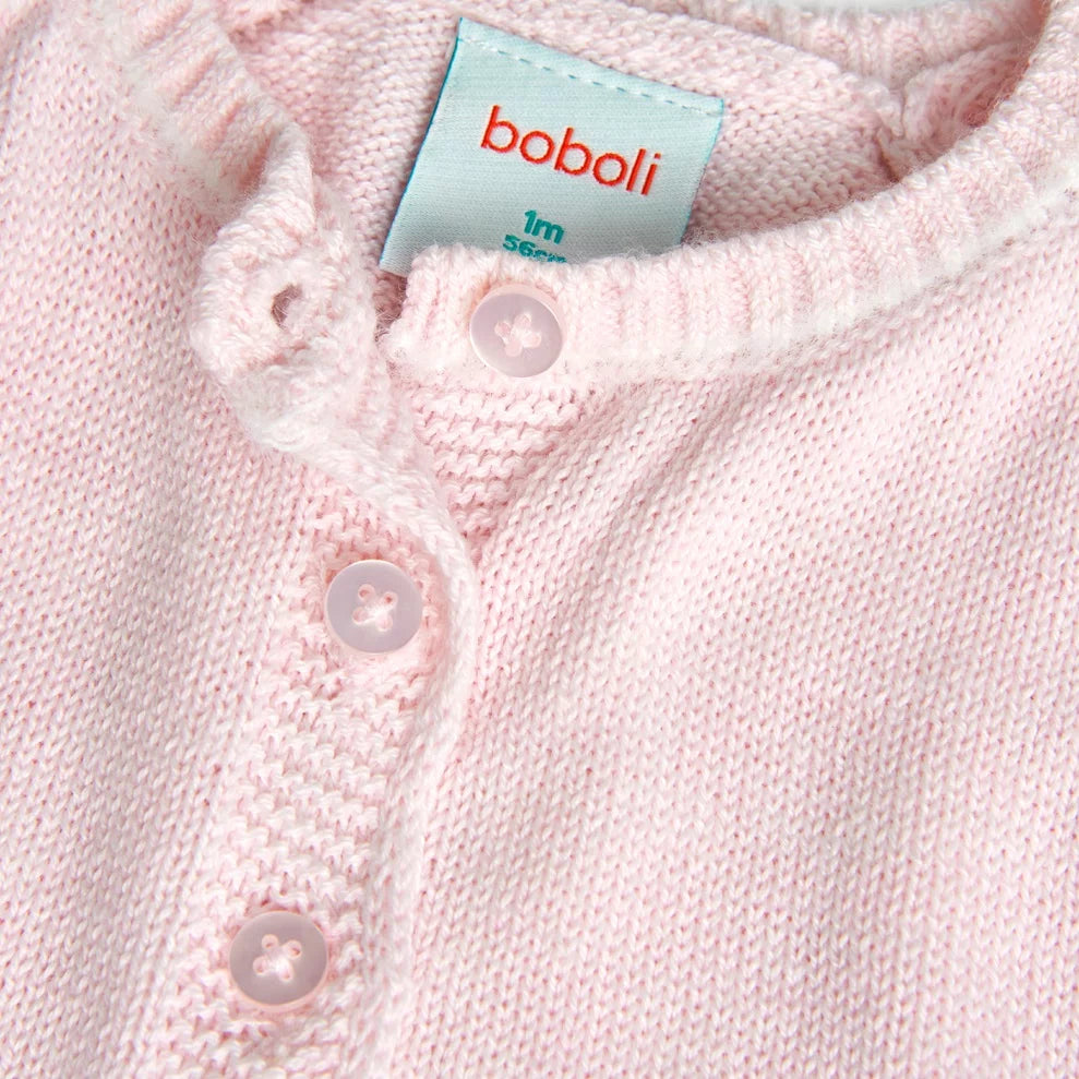 Giacchetta , Giacchetta tricot rosa per neonate 1-6 mesi Boboli 747019 - BabyBimbo 0-16, abbigliamento bambini