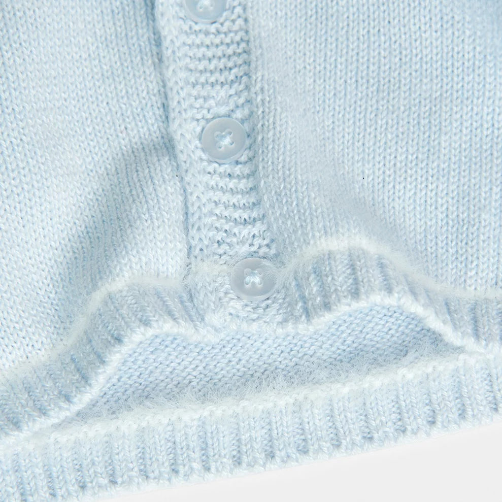 Giacchetta , Giacchetta tricot azzurro per neonati 1-6 mesi Boboli 757010 - BabyBimbo 0-16, abbigliamento bambini