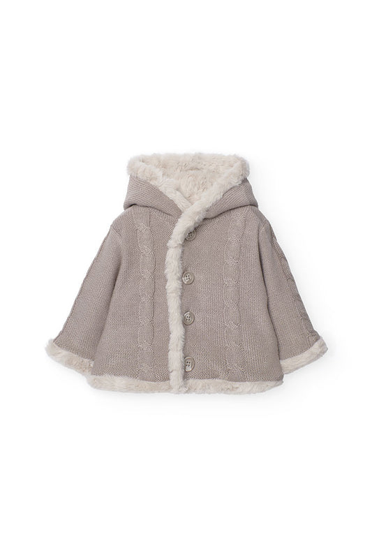 Reversible Fur Jacket for Baby in Brown Boboli 759090