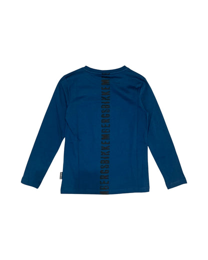 Maglietta , Maglietta di cotone stampata per Ragazzo 8anni-16anni Bikkembergs BK19897ML - BabyBimbo 0-16, abbigliamento bambini