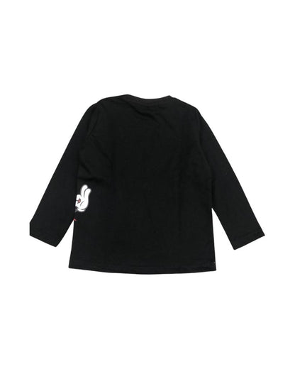 Maglietta , Maglietta girocollo Nera per bambino da 2anni a 10anni Mousse XKTL308BL - BabyBimbo 0-16, abbigliamento bambini