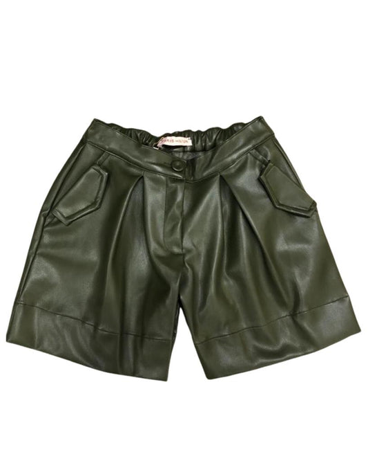 Shorts ecopelle verde per Ragazza da 8anni a 16anni Paris Hilton PHJSH4110