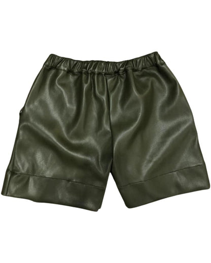 Green eco-leather shorts for girls from 8 years to 16 years Paris Hilton PHJSH4110