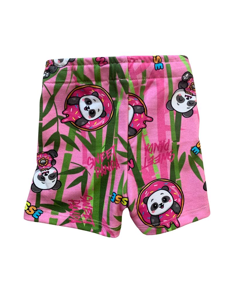 Shorts Rosa "Panda" per Bimba Mousse YKSF332