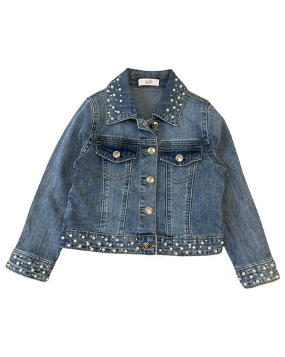 Jeansjacke mit Perlen für Mädchen von 3 bis 7 Jahren Y-Clù YEB017