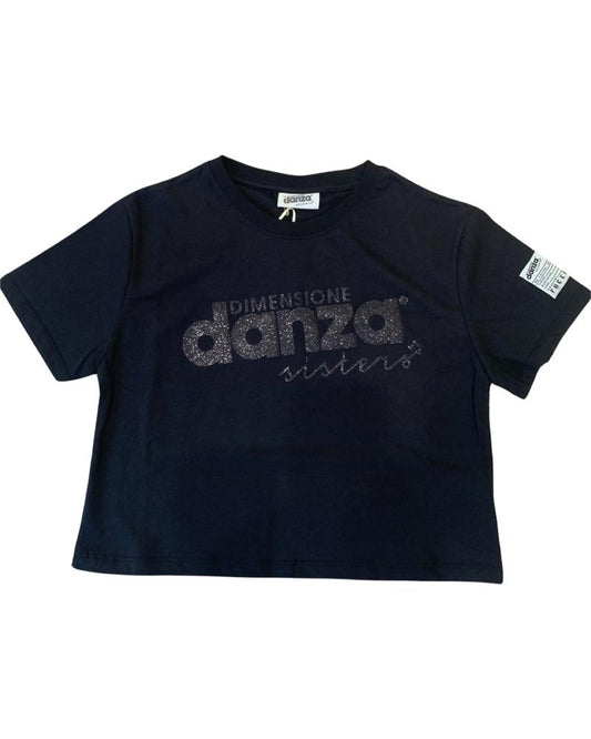Maglietta corta Nera per Ragazza da 8anni a 16anni Dimensione Danza DZ24S026