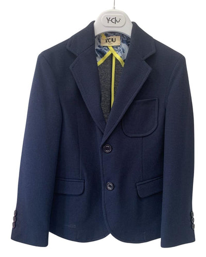 Elegant pique jacket for boys from 8 to 16 years Y-CLU BY10841