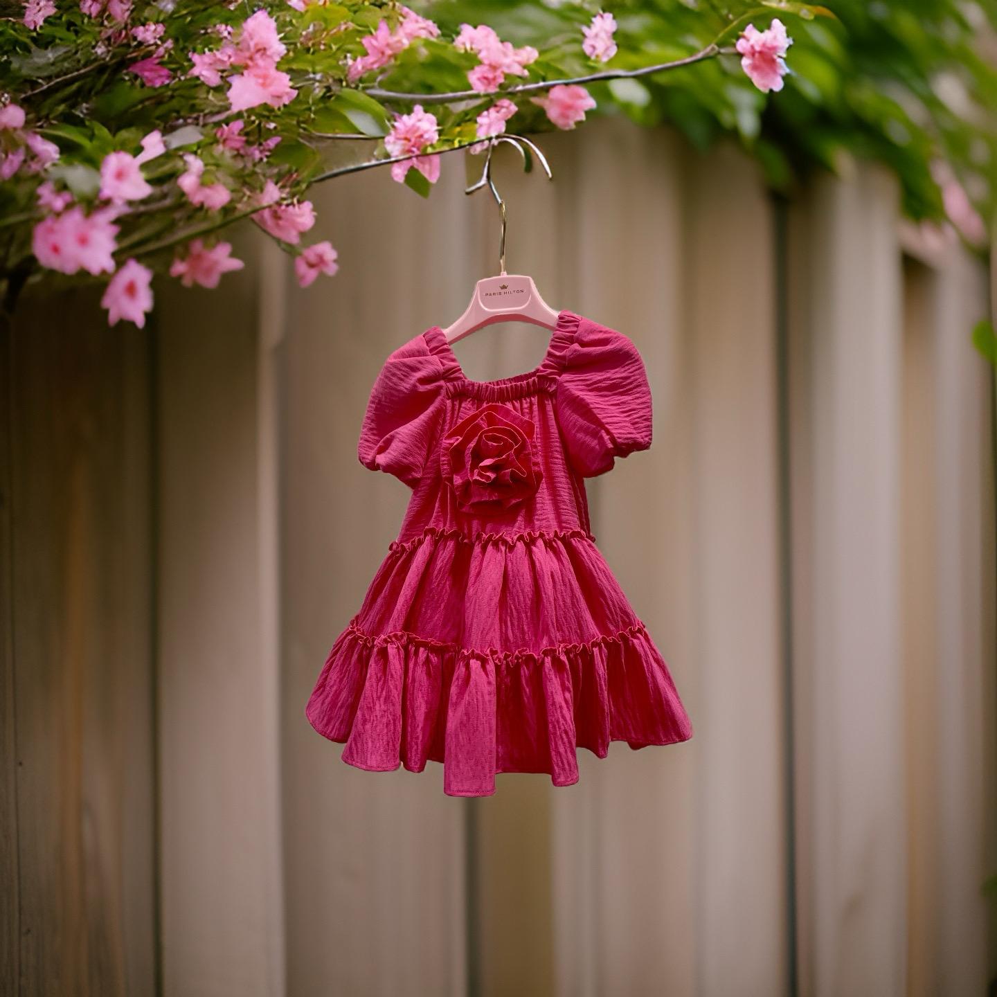 Fuchsia dress for girls from 3 to 7 years PARIS HILTON PHDR4676