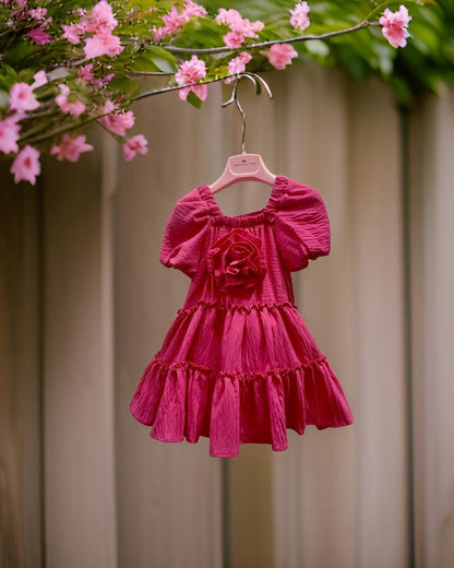 Fuchsia dress for girls from 3 to 7 years PARIS HILTON PHDR4676