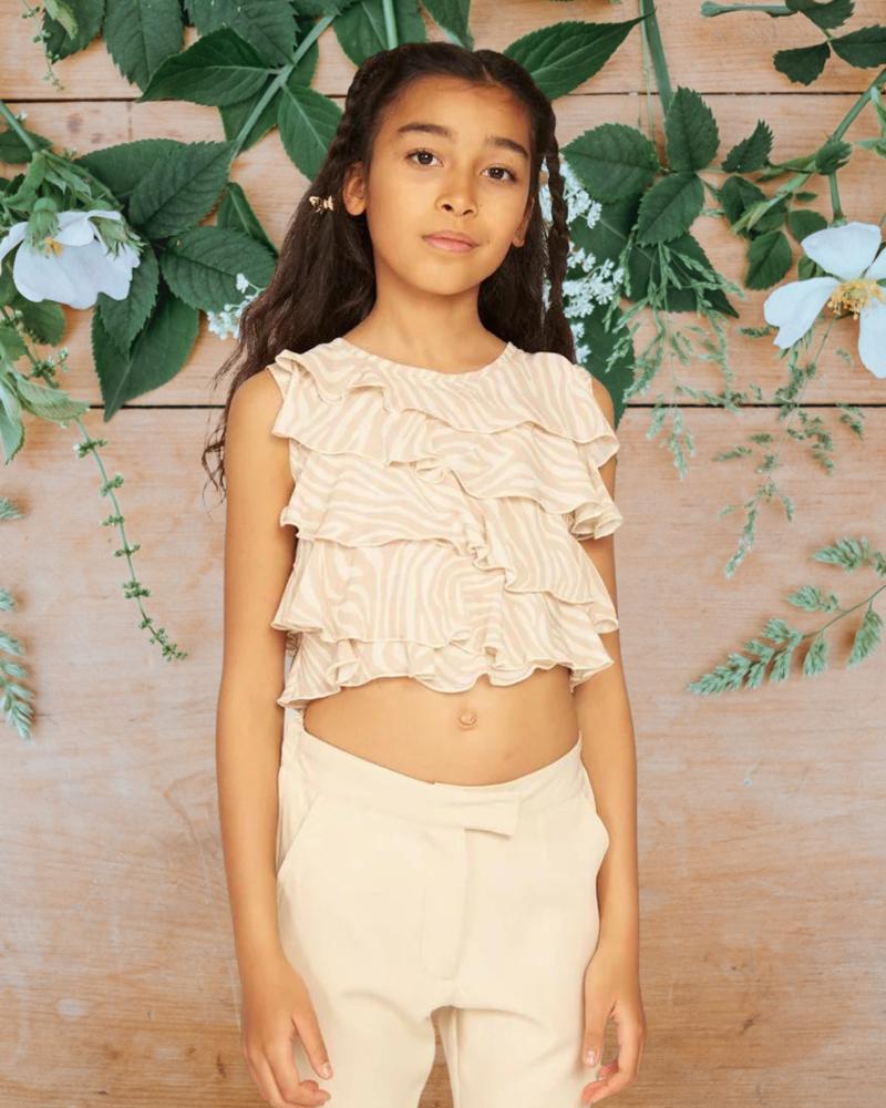 Elegant top with flounces for girls from 8 to 16 years Y-Clù Y21006