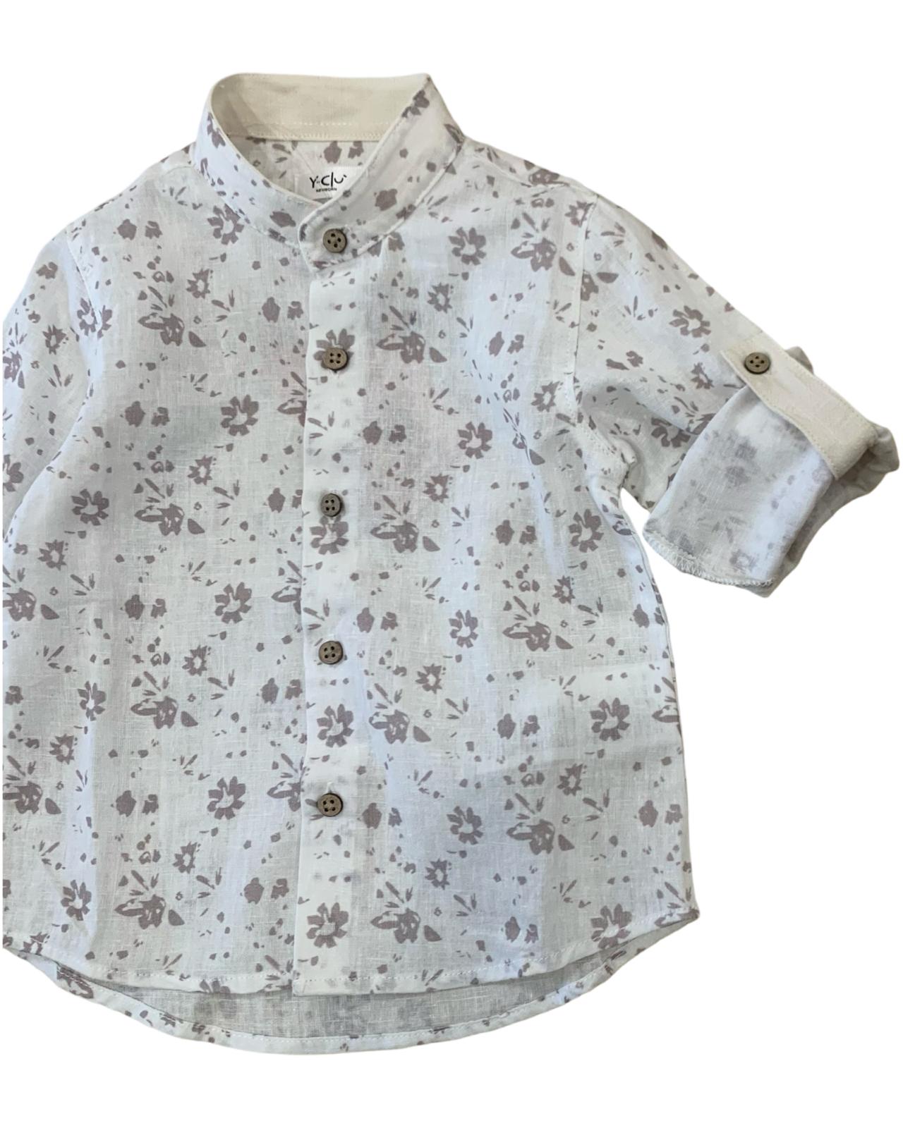 Camicia coreana fantasia Fiori per ragazzo da 3anni a 7anni Y-CLU BYB11054