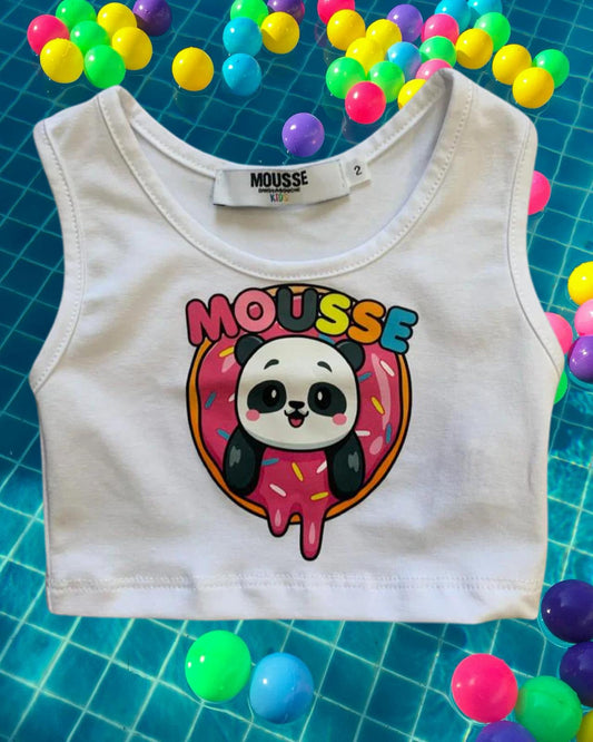 Ärmelloses T-Shirt „Panda“ für Mädchen Mousse YKTC332W