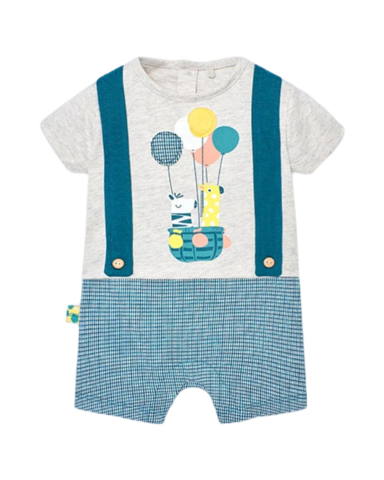 Colorful short onesie for Boboli children 138215