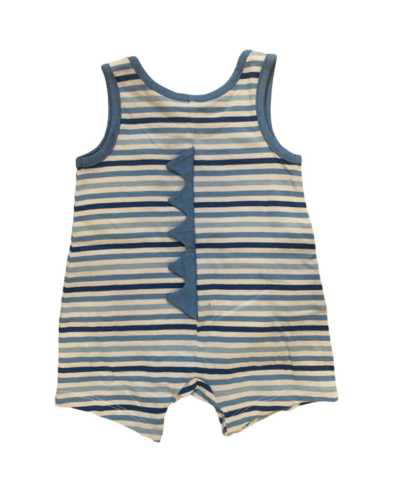 Short striped onesie for newborns 6 months 9 months Boboli 106197 