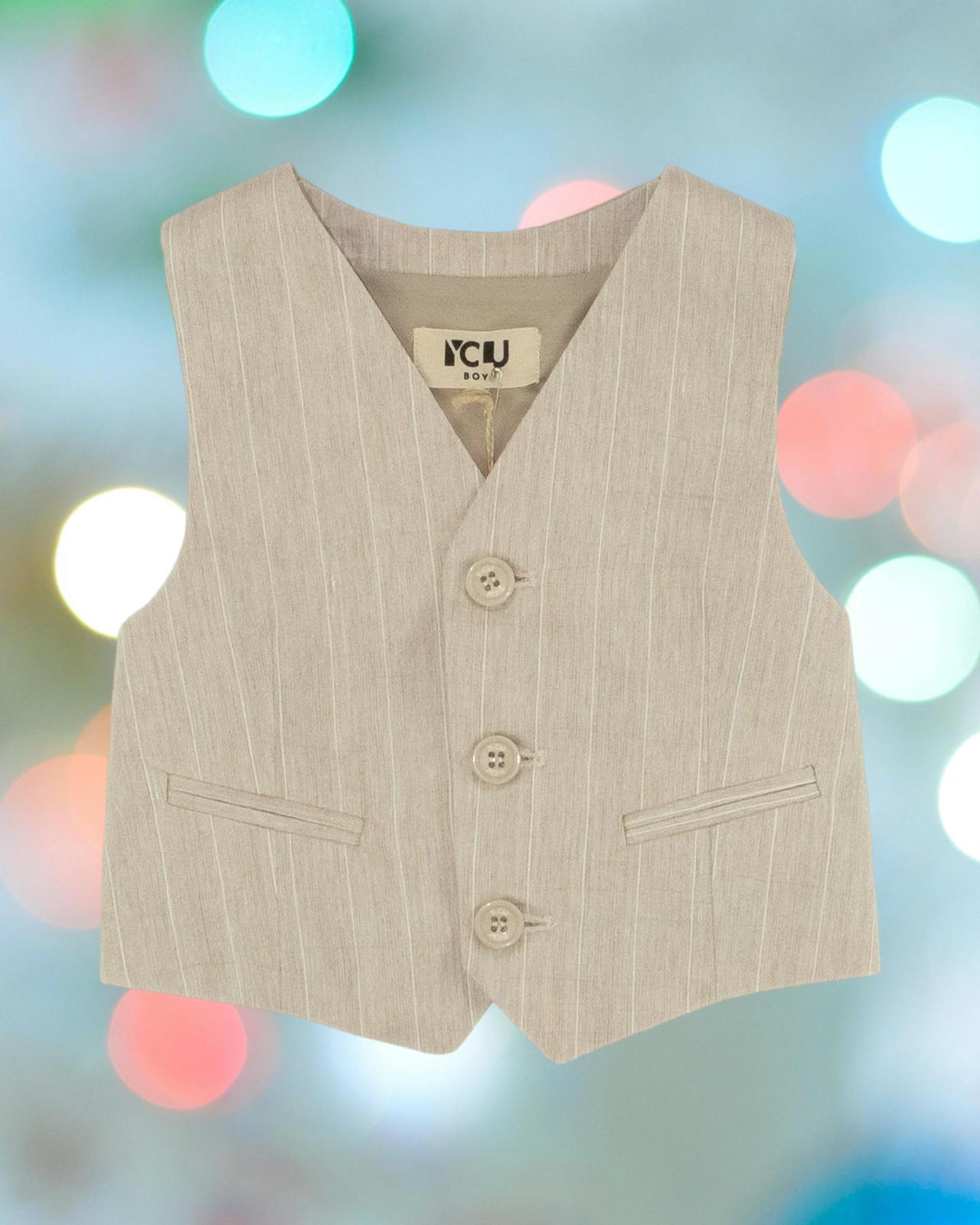 Elegant striped vest for boys from 3 years to 7 years Y-CLU BYB11051