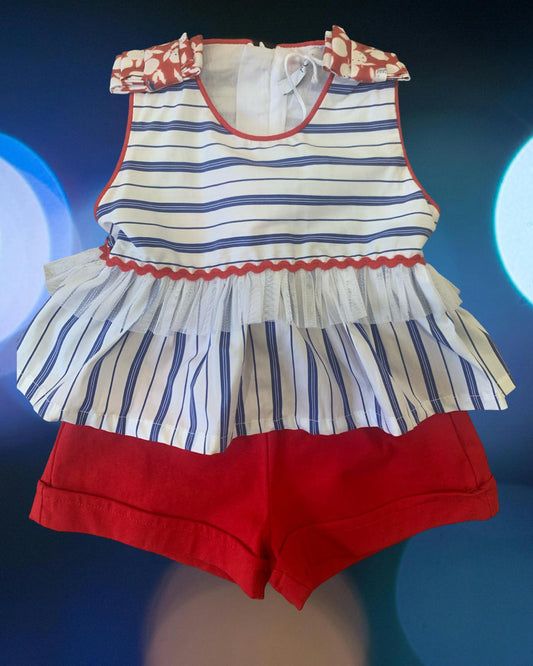 Completo Camicia+Shorts per neonata Y-Clù YN9761