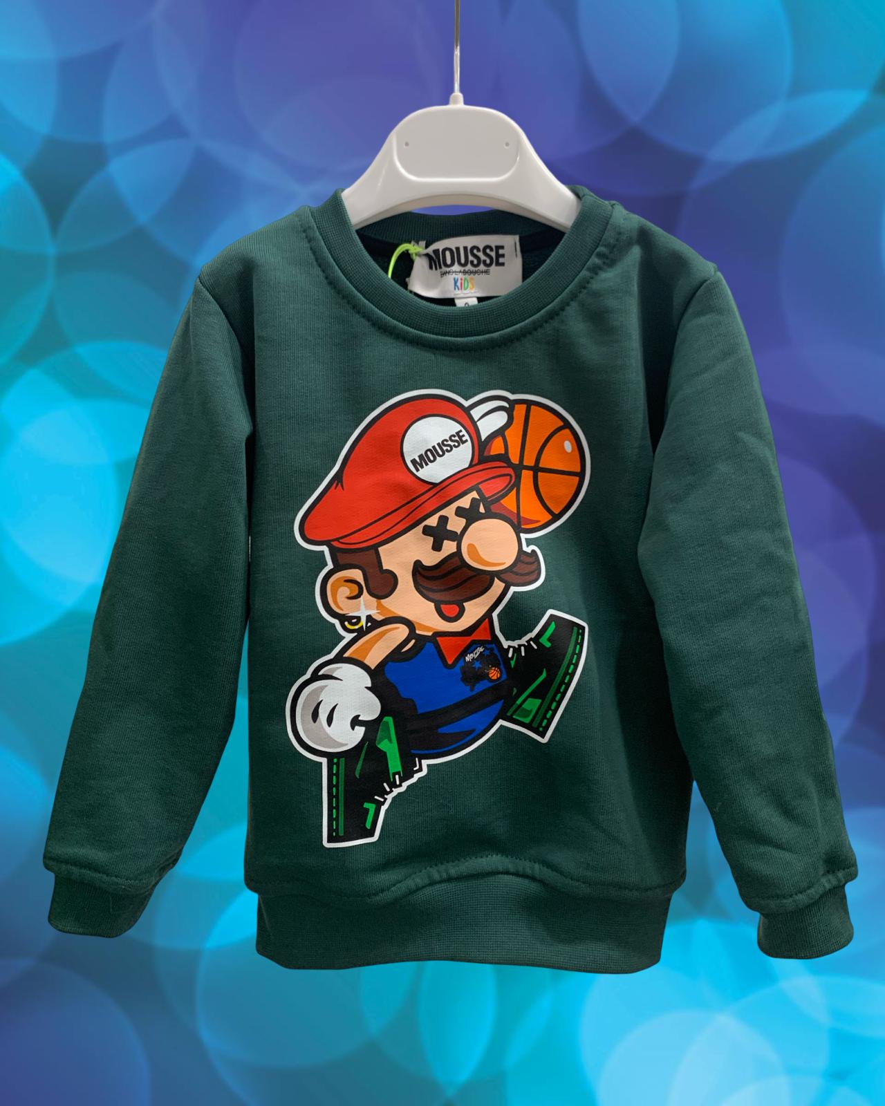 AIR MARIO Closed Sweatshirt for Children from 2 to 12 Years Mousse HKFG368G