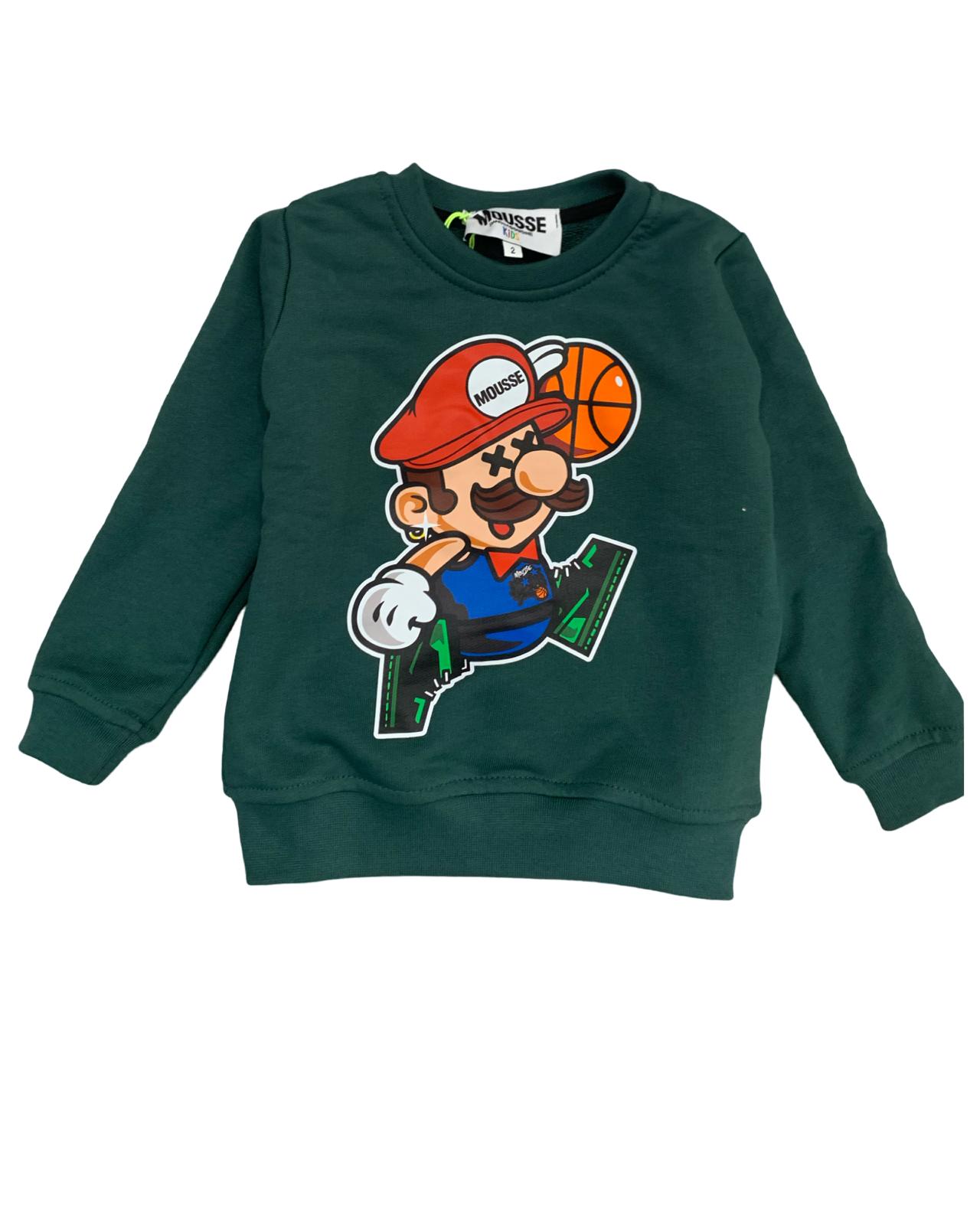 AIR MARIO Closed Sweatshirt for Children from 2 to 12 Years Mousse HKFG368G