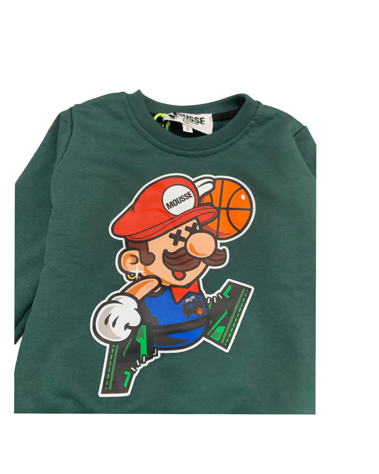 AIR MARIO Closed Sweatshirt for Children from 2 to 12 Years Mousse HKFG368G