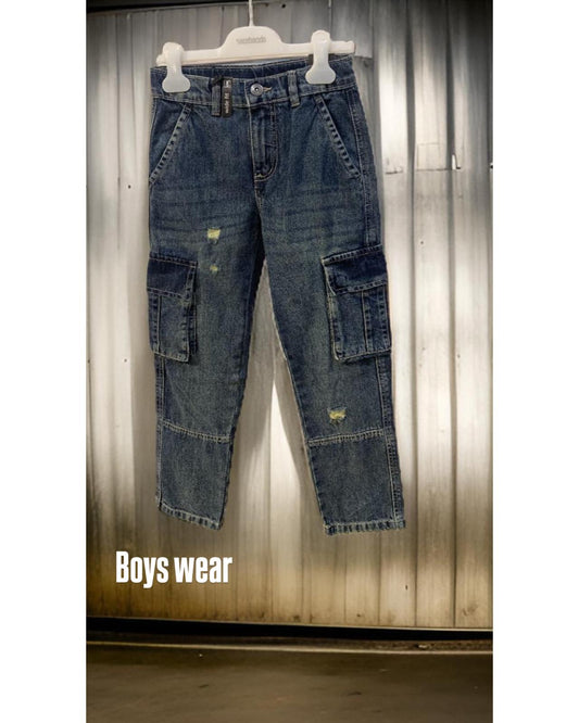 Jeans modello Cargo per ragazzo da 8 a 16 anni Sarabanda 0A541 JA05