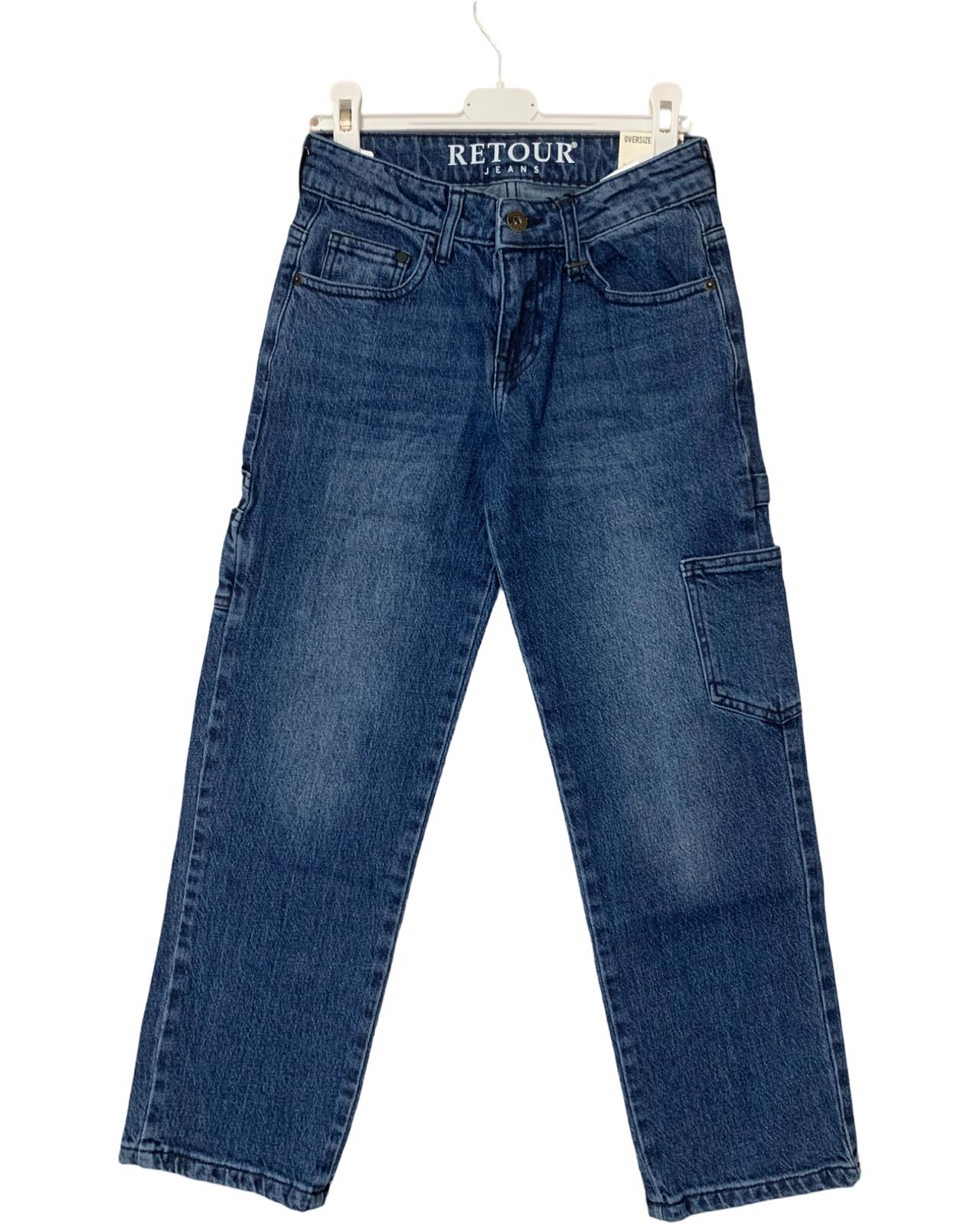 Pantaloni "Over" Denim jeans per Ragazzo 8anni-16anni Retour RDB600ME