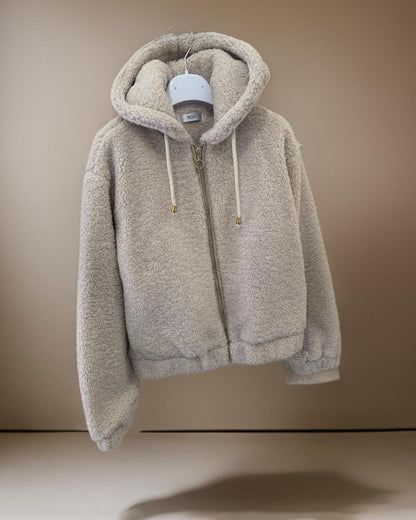 Giubbotto Teddy beige per bambina da 8anni a 16anni Y-Clu YFJF24C198