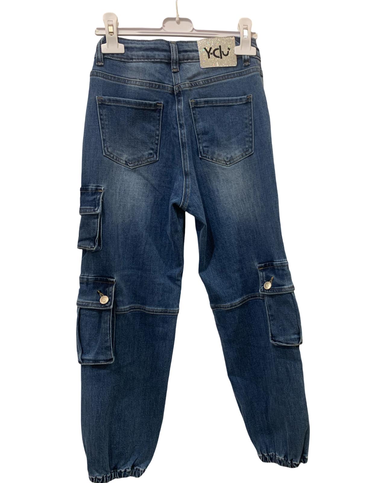 Jeans Cargo per  Ragazza da 8anni a 16anni Y-Clu YFJF24P200