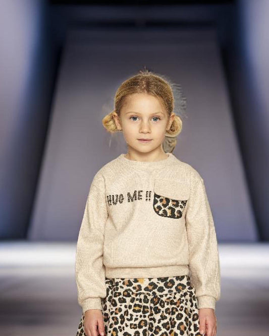 Felpa Hug Me per  bambina da 3anni a 7anni Y-Clu YFBF24M317