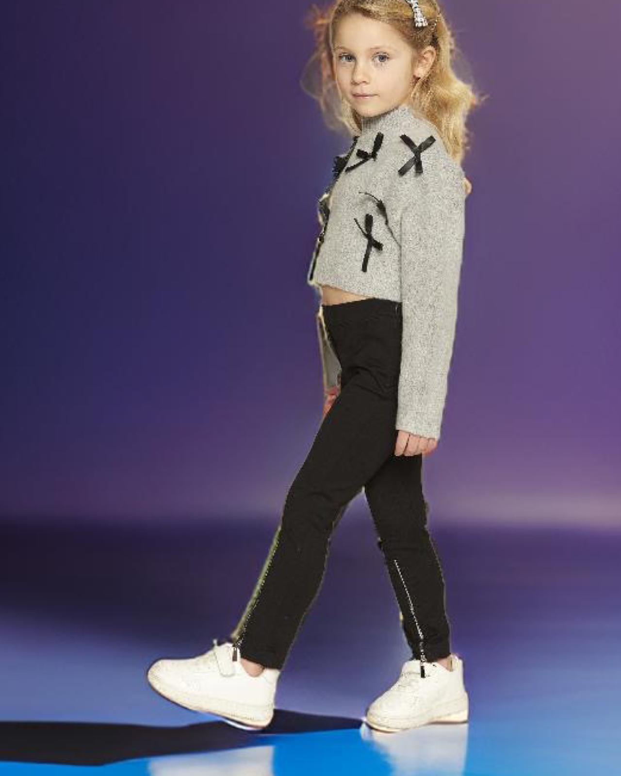 Maglioncino cropped bambina Y-Clu YFBF24M466