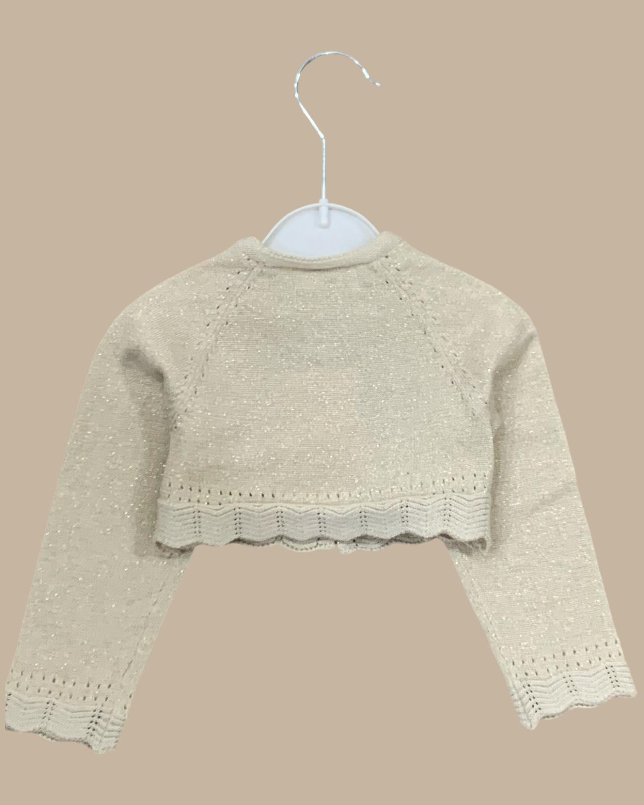 Cardigan tricot Better Cotton neonata 0-18mesi Mayoral 307 champagne