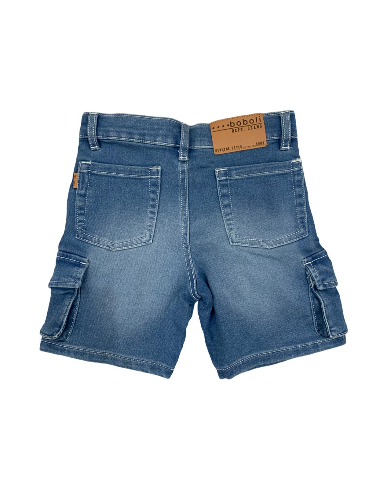 Bermuda effetto denim per  Bambino da 4anni a 10anni Boboli 521053