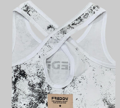 TOP SPORTIVO BIANCO/NERO FREDDY FR1927