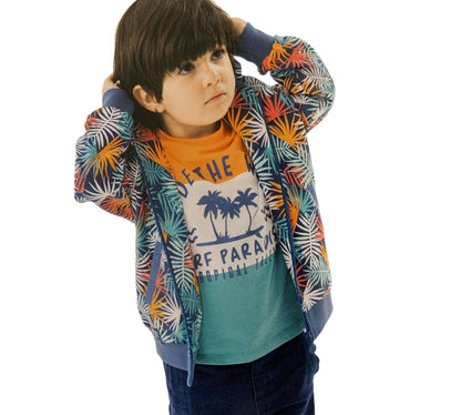 FELPA COLORATO BAMBINO CAPPUCCIO STACCABILE BOBOLI 321152