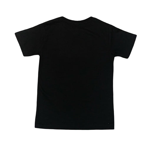 Maglietta Nera Unisex Bambini 2-14 Anni – Coniglio Che Gioca Stampa Buffa
