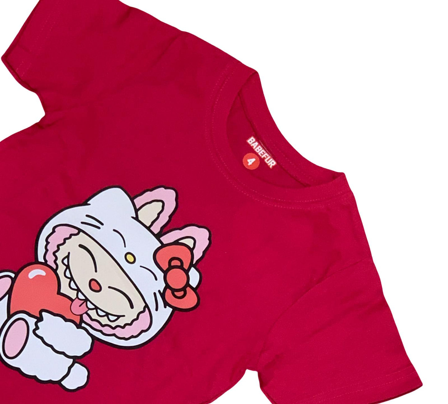 Maglietta Fuxia  – Coniglio Buffo Hello Kitty Style Labubu