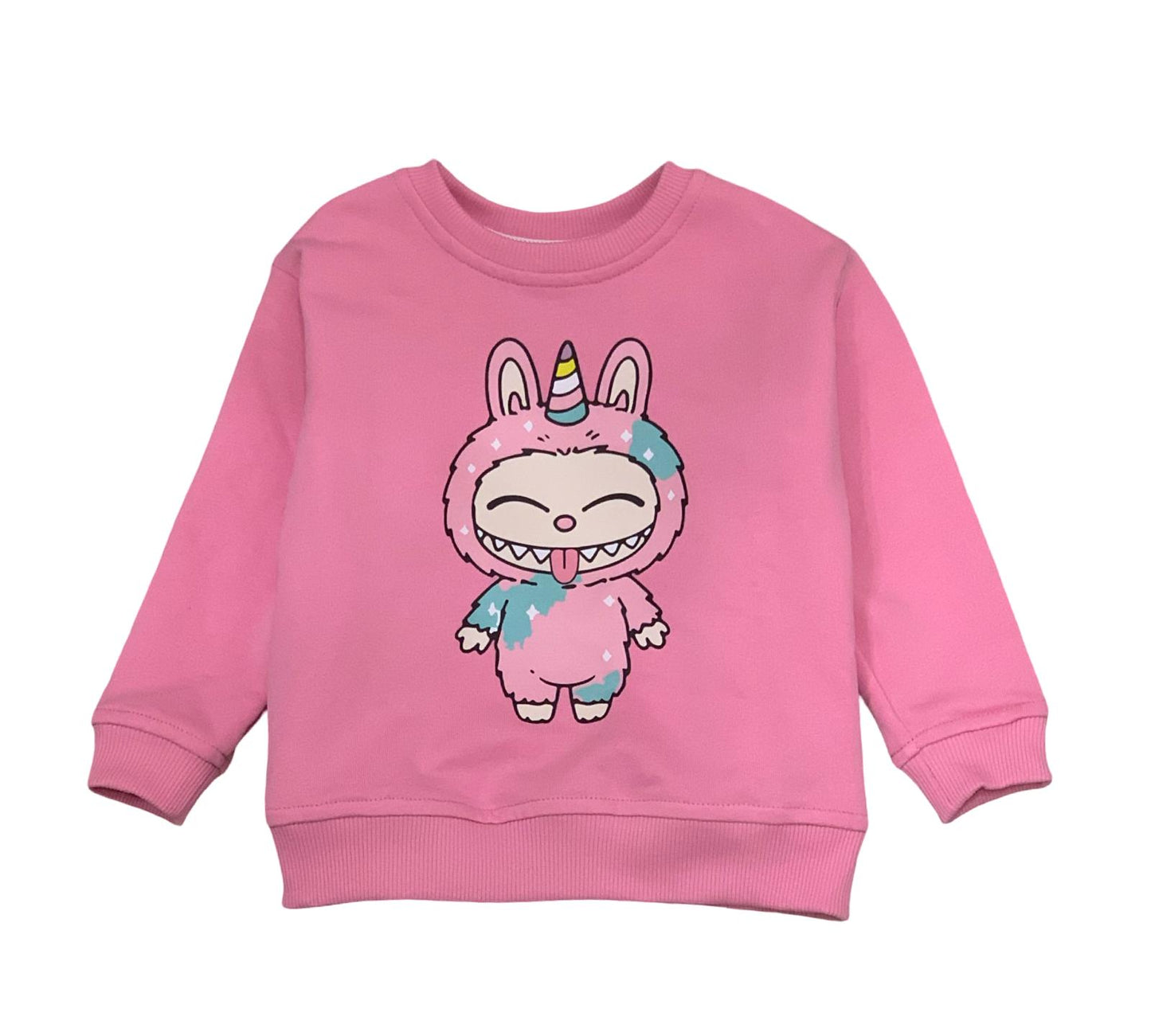 Felpa Rosa con Coniglio Unicorno | Stile Buffo