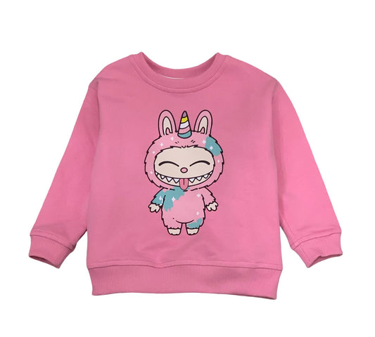 Felpa Rosa con Coniglio Unicorno | Stile Buffo