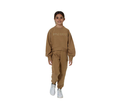 Pantaloni Cargo in Felpa Biscuit – Freddy Girl