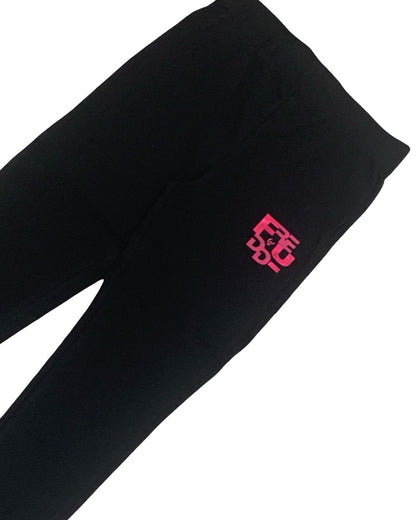 Leggings Nero Freddy Bambina in Cotone Stretch