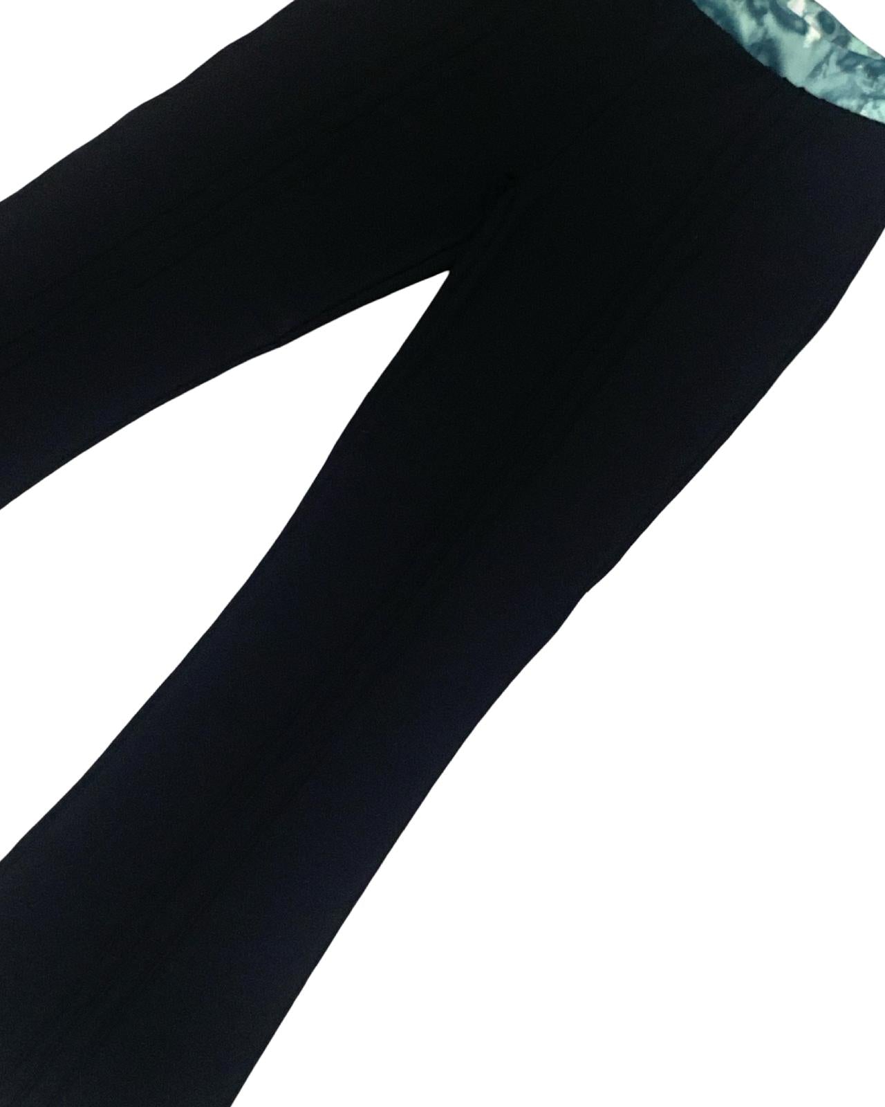 Pantaloni Zampa Neri in Felpa Stretch – Vita Elasticizzata Verde Ragazza