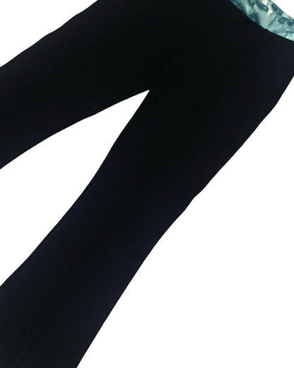 Pantaloni Zampa Neri in Felpa Stretch – Vita Elasticizzata Verde Ragazza