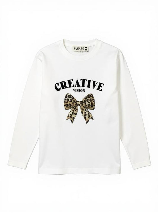 Maglietta Girocollo Bambina con Fiocco e Brillantini – Cotone Morbido