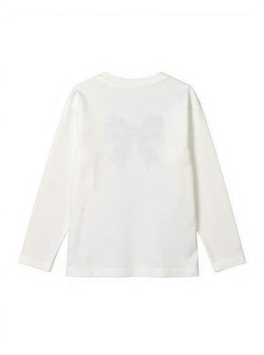 Maglietta Girocollo Bambina con Fiocco e Brillantini – Cotone Morbido