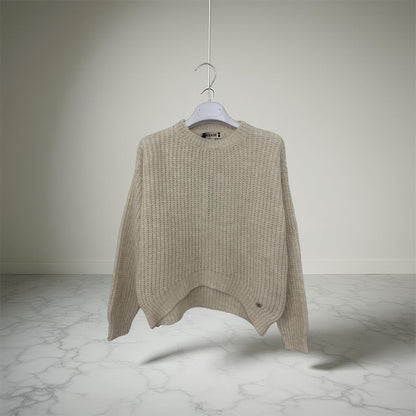 Maglione Ecru Morbido da Ragazza – Girocollo e Caldo