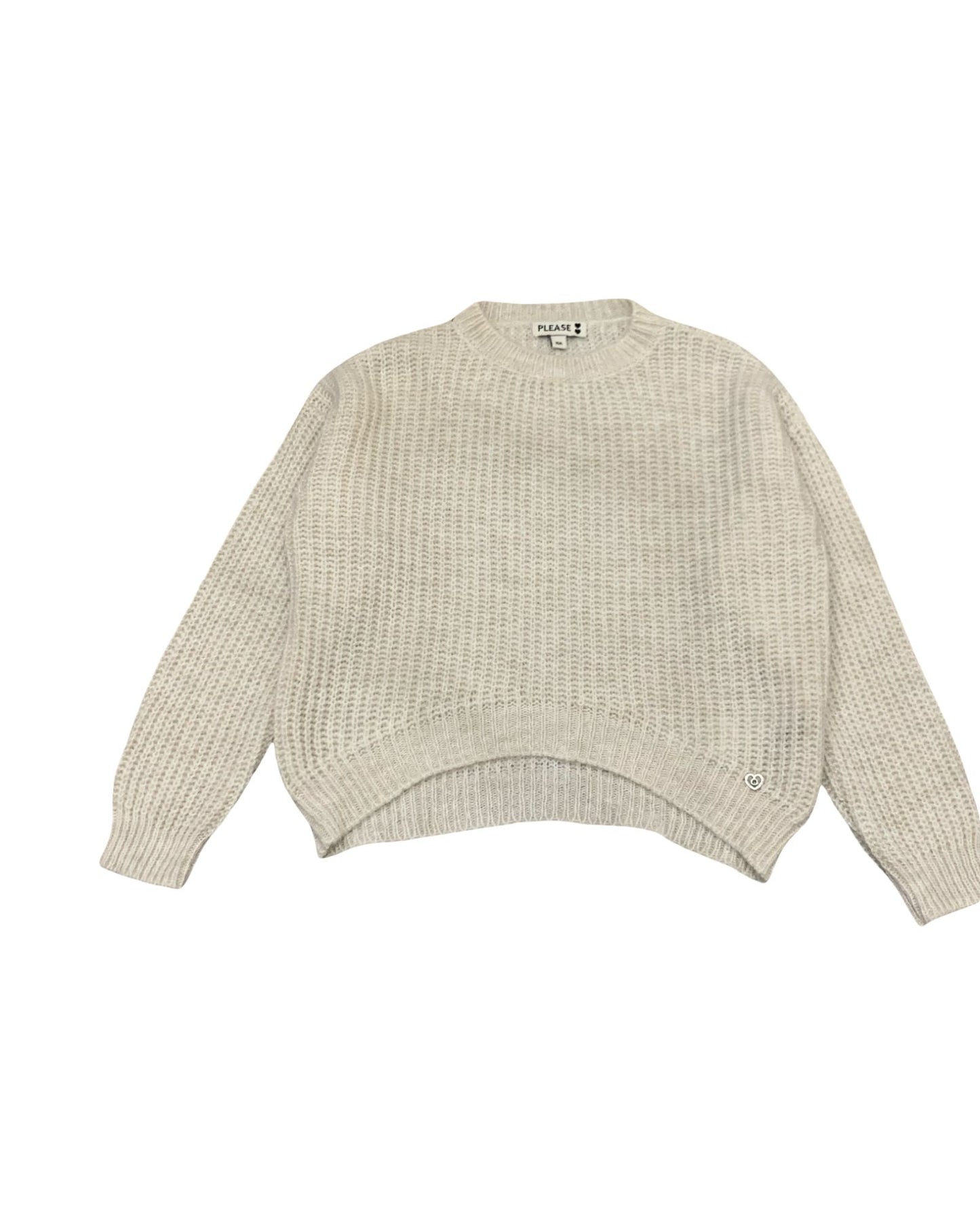 Maglione Ecru Morbido da Ragazza – Girocollo e Caldo