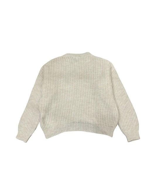 Maglione Ecru Morbido da Ragazza – Girocollo e Caldo