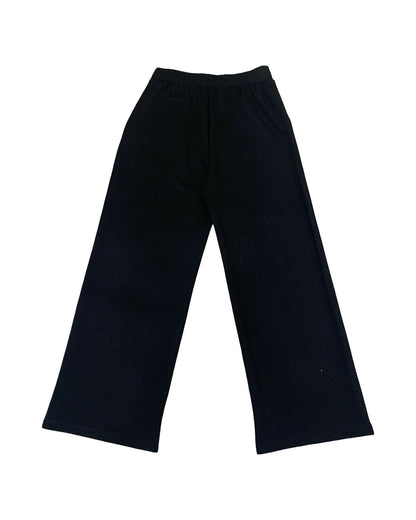 Pantaloni Neri Larghi da Ragazza – Stretch, Vita Elasticizzata, Collezione Please