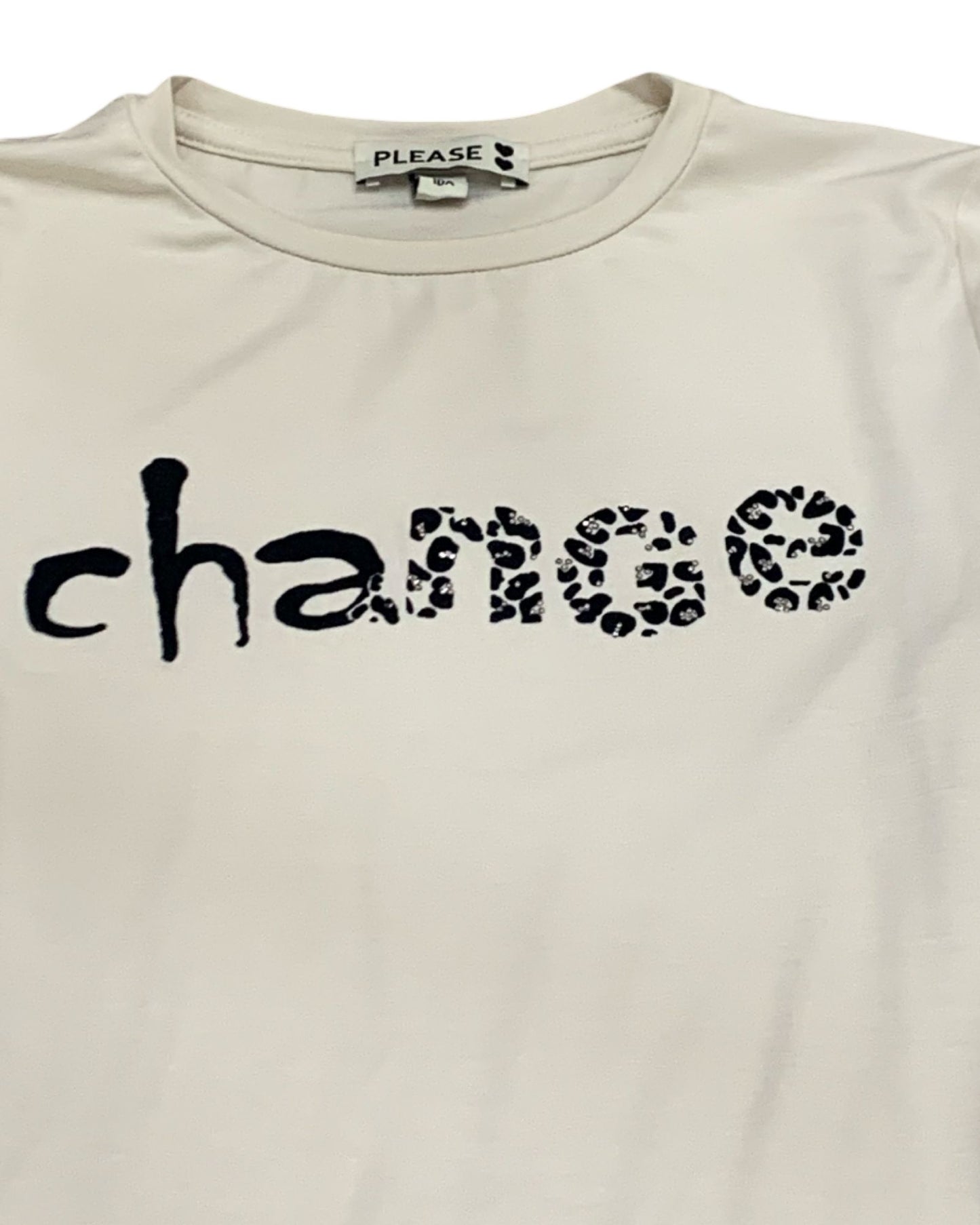 Maglietta Please Ecru da Ragazza